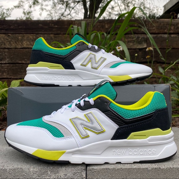 green and white new balance
